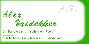 alex haidekker business card